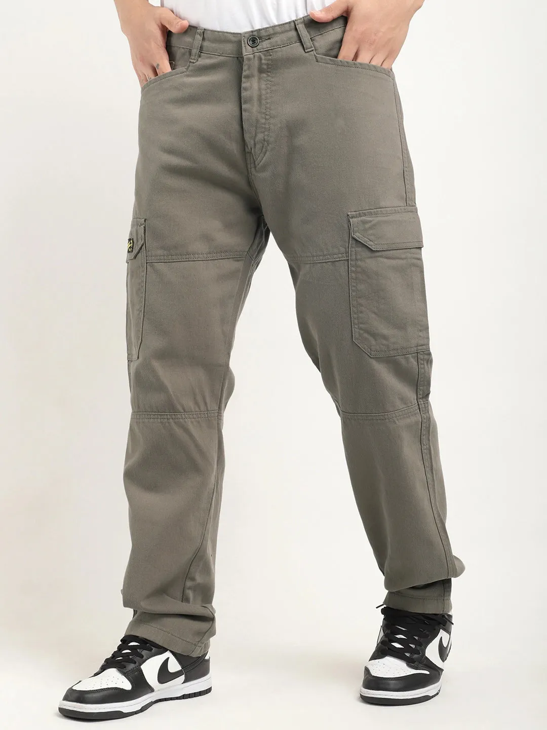 Leo Umber Brown Full Length Plus Size Cargo