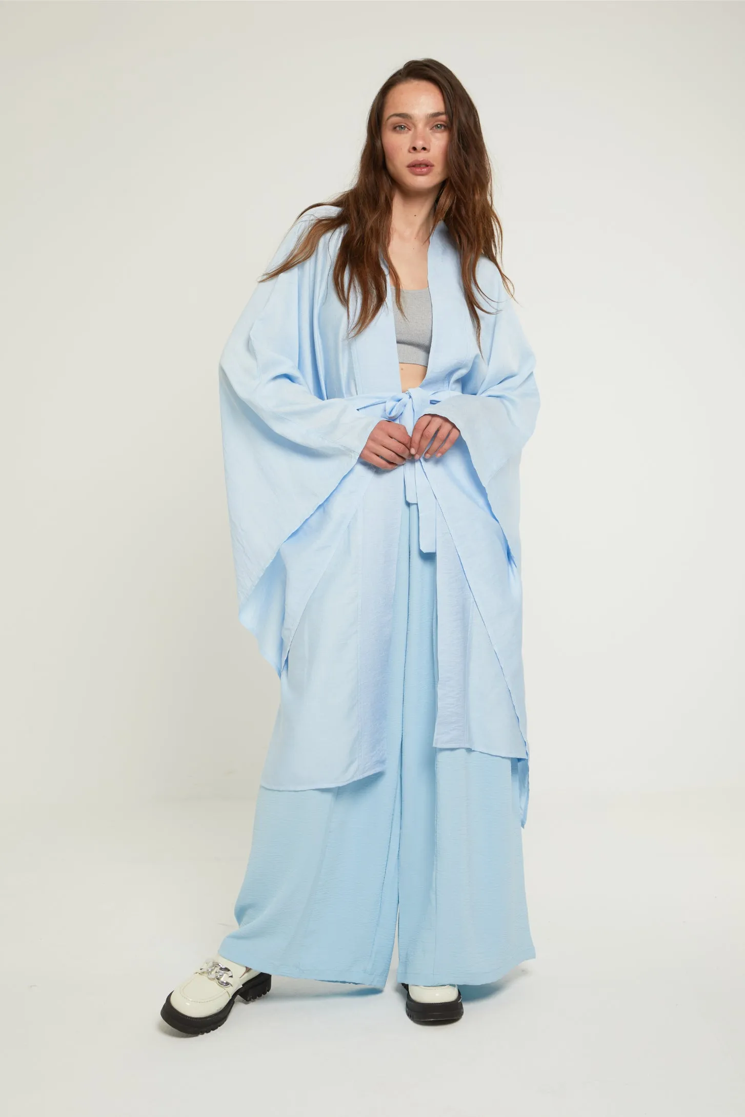 LET IT BE SHEER KAFTAN - BLUE