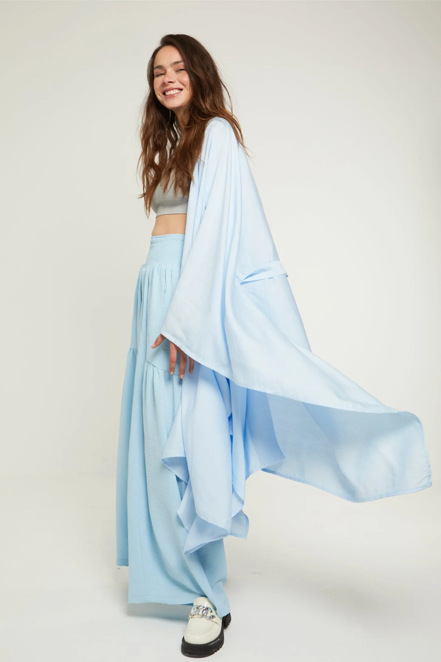 LET IT BE SHEER KAFTAN - BLUE