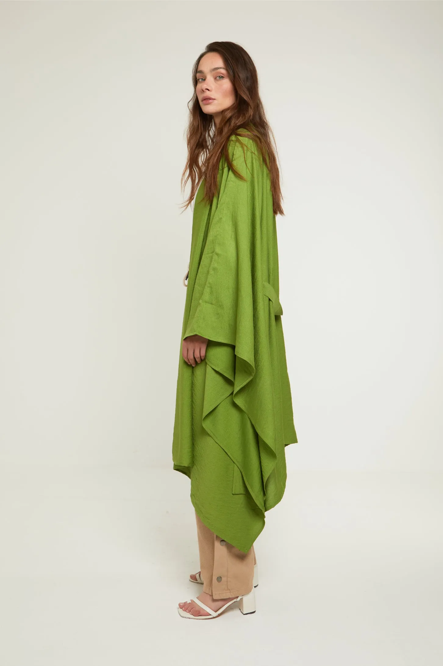 LET IT BE SHEER KAFTAN - GREEN