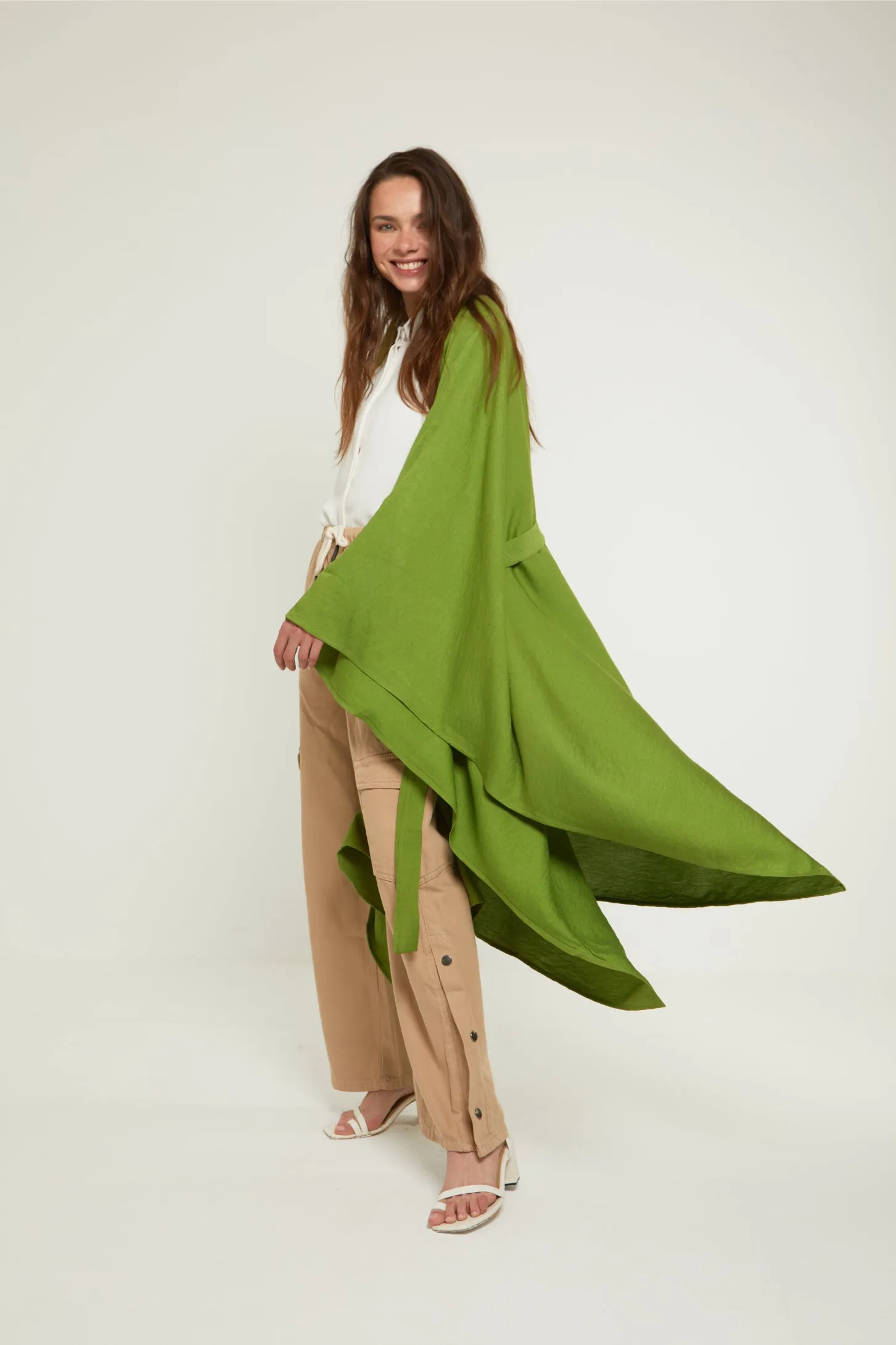 LET IT BE SHEER KAFTAN - GREEN