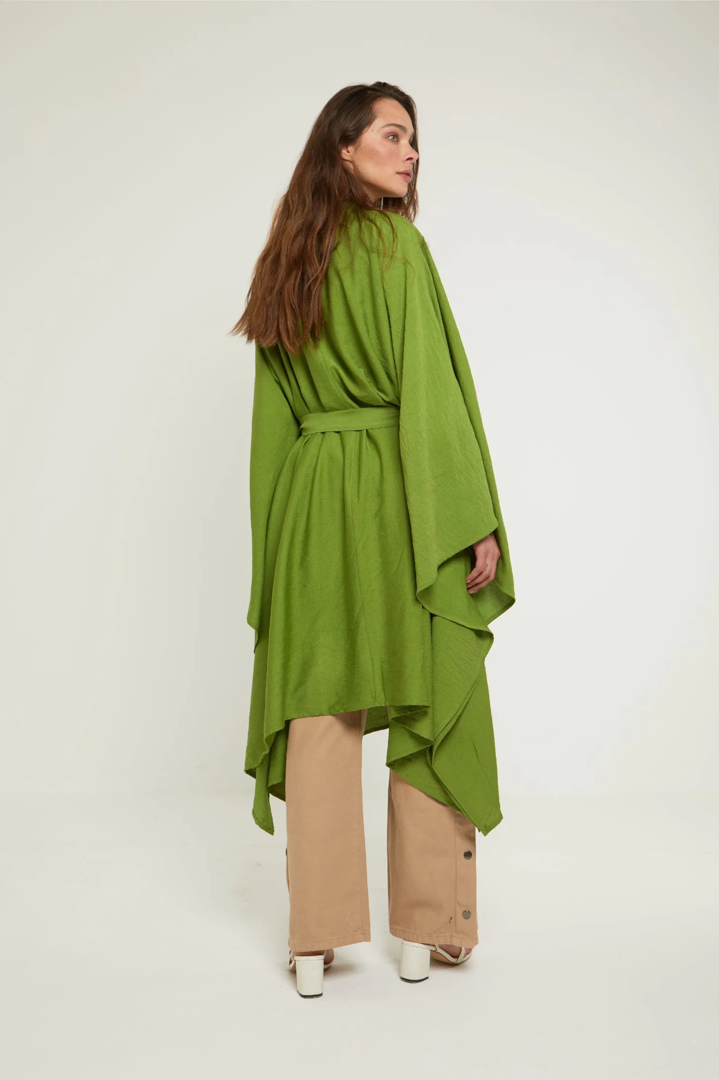 LET IT BE SHEER KAFTAN - GREEN