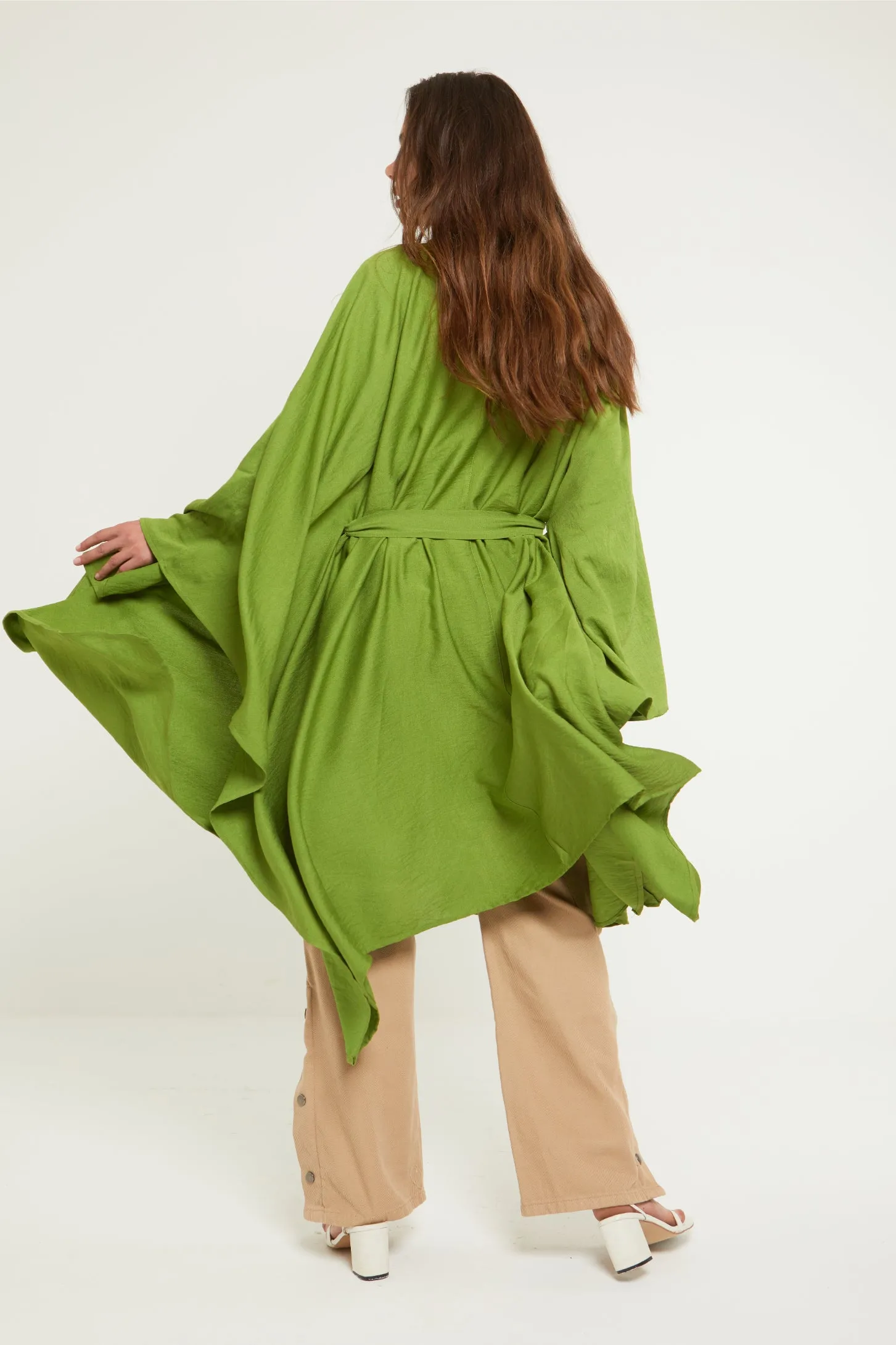 LET IT BE SHEER KAFTAN - GREEN