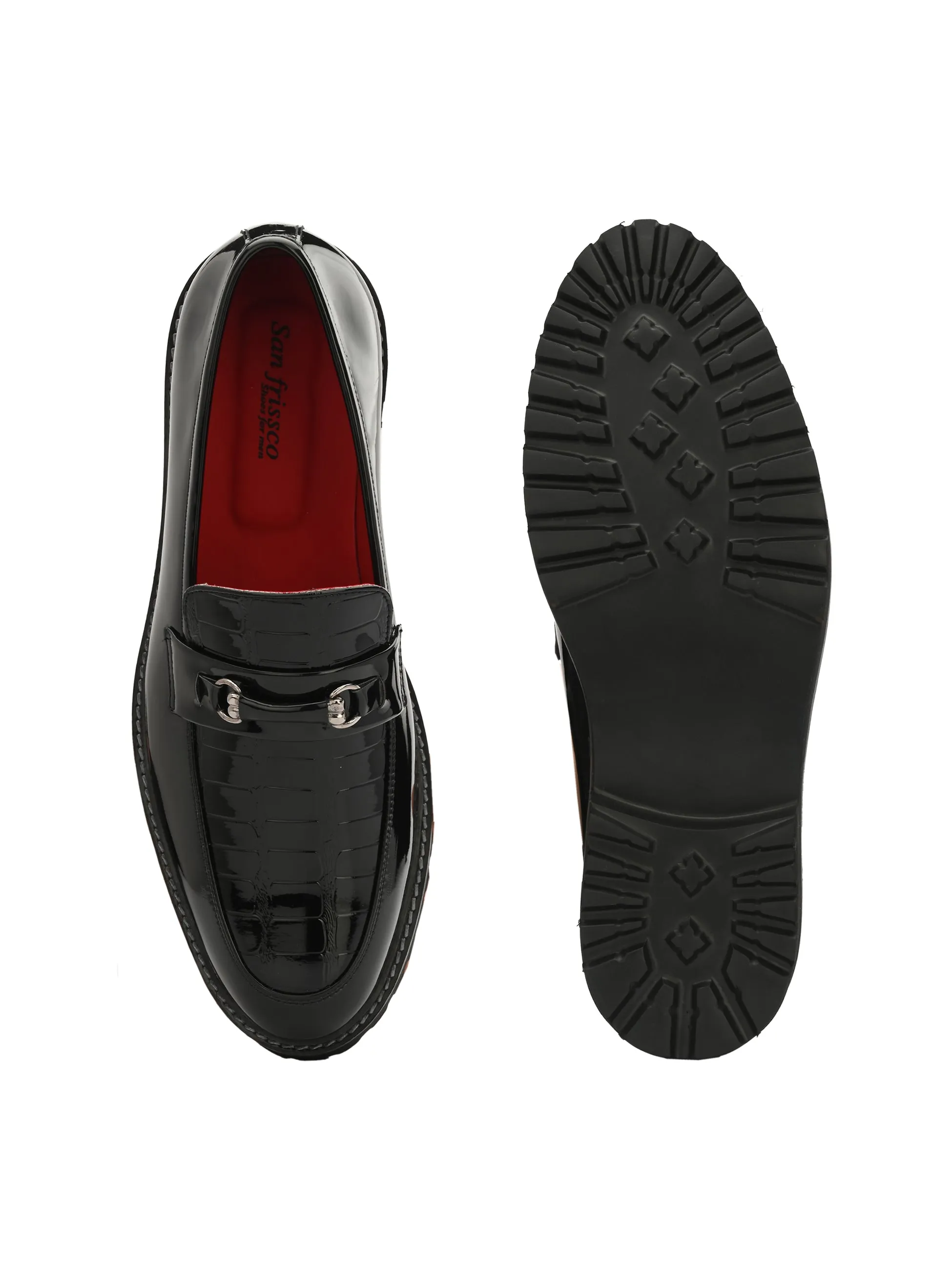 Lisboa Black Chunky Loafers