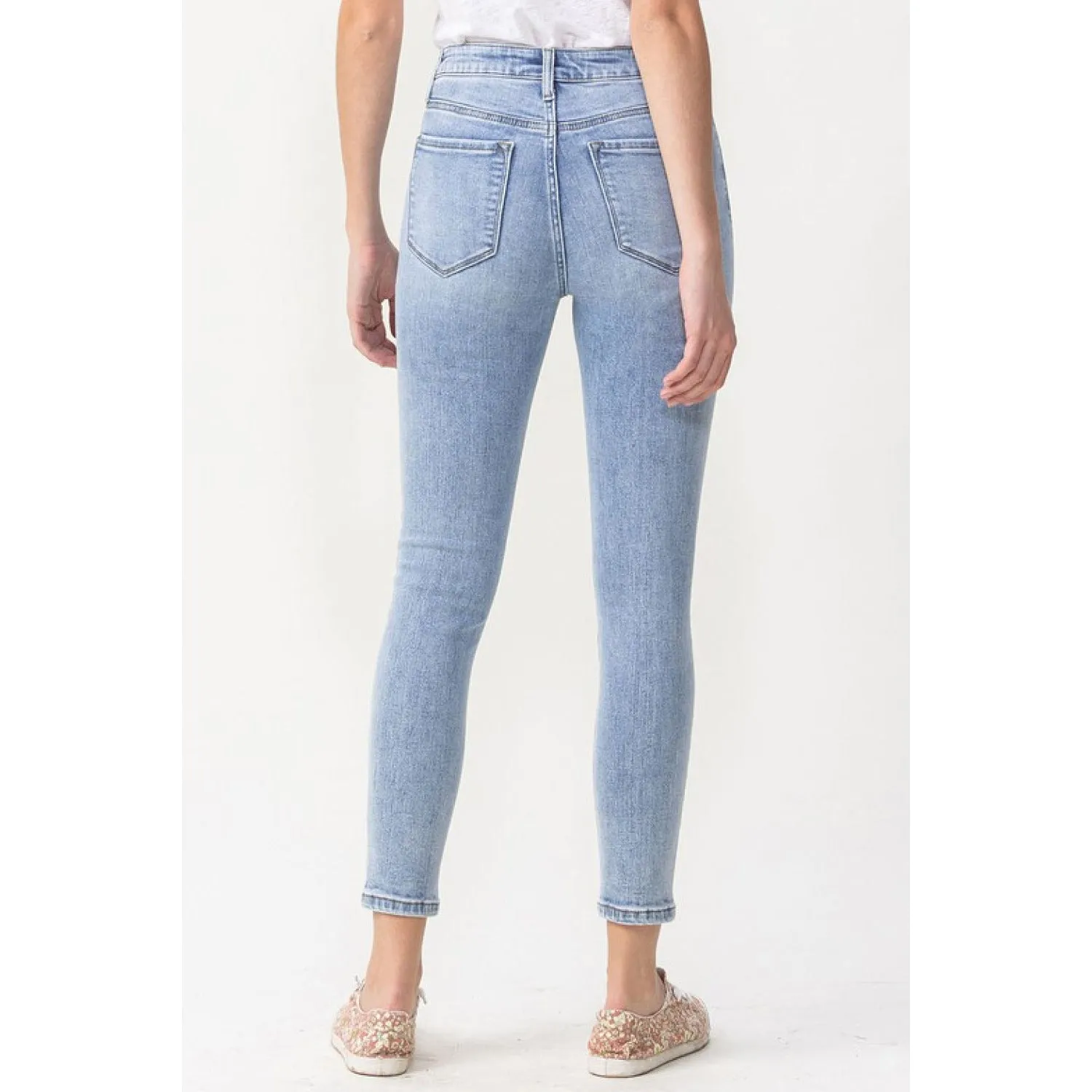 Lovervet Full Size Talia High Rise Crop Skinny Jeans