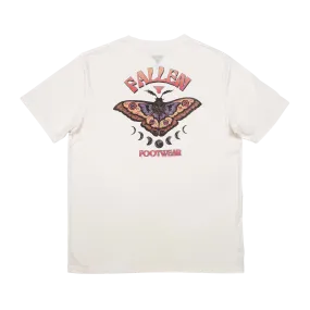 LUNAR MOTH TEE OFF WHITE/ORANGE