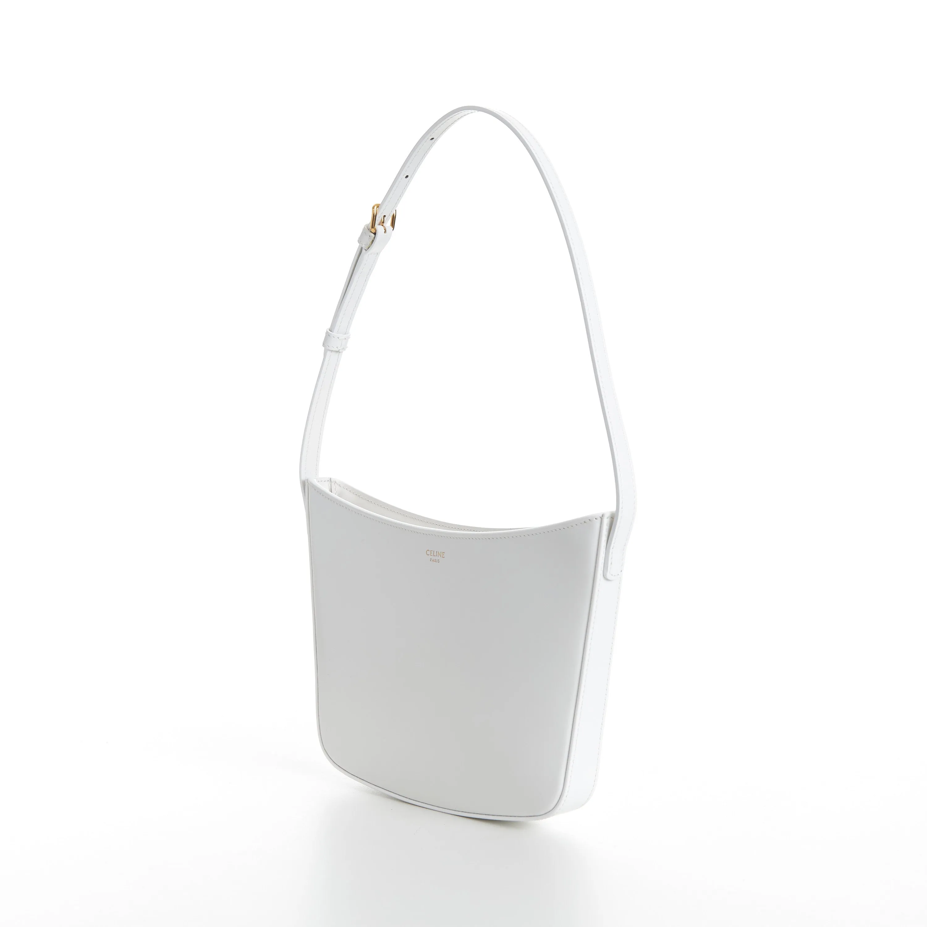 Medium Celine Croque Bag - Arctic White Shiny Calfskin