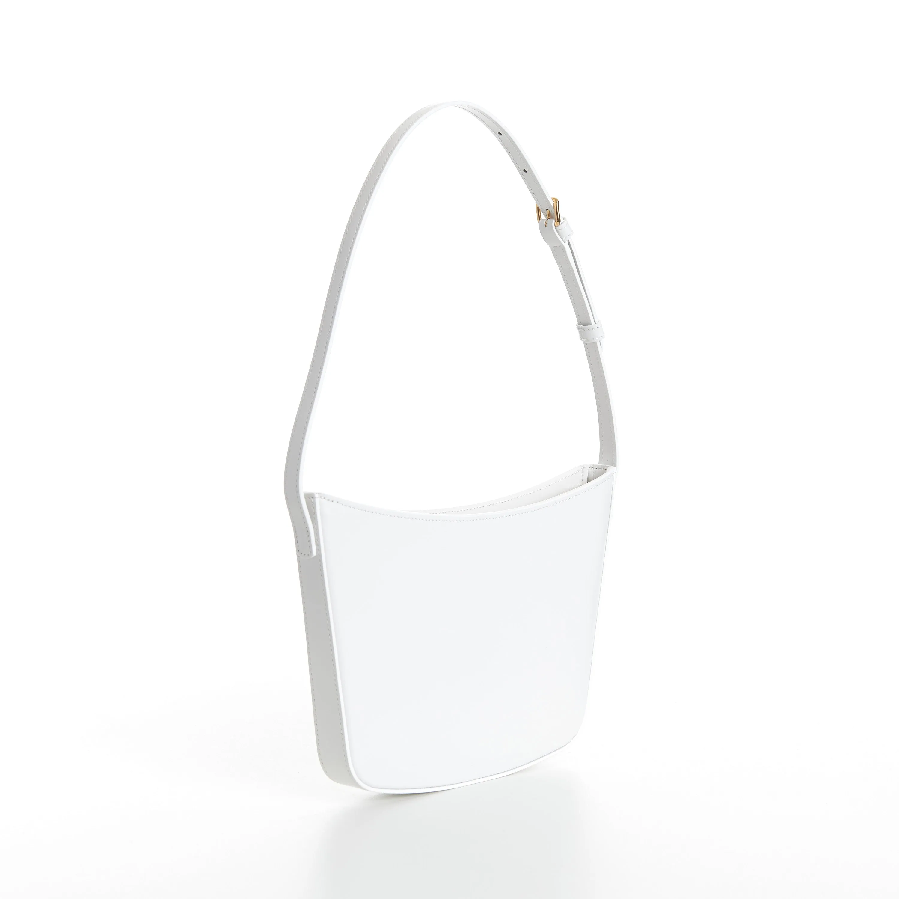 Medium Celine Croque Bag - Arctic White Shiny Calfskin