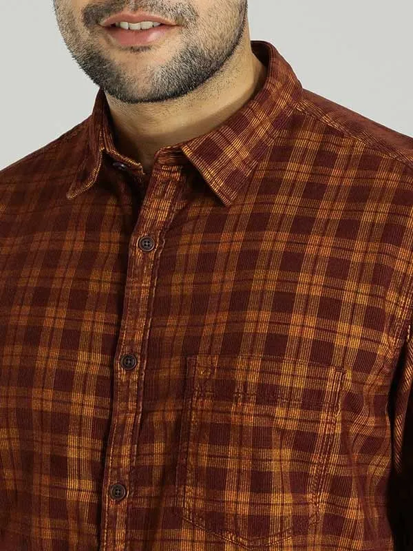 Men Checked Full Sleeve Cotton Blend Shirt