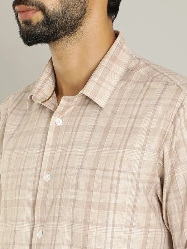 Men Checked Full Sleeve Cotton Blend Shirt