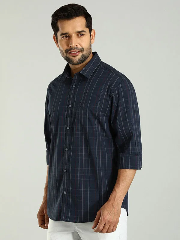 Men Checked Full Sleeve Cotton Blend Shirt