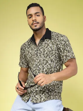 Men Jungle Print Rayon Shirt