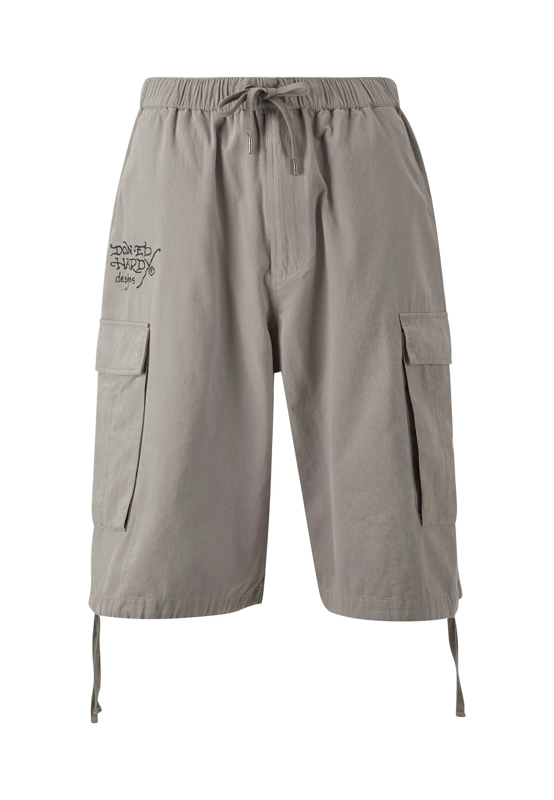 Mens Dragon Crawl Woven Cargo Shorts - Grey