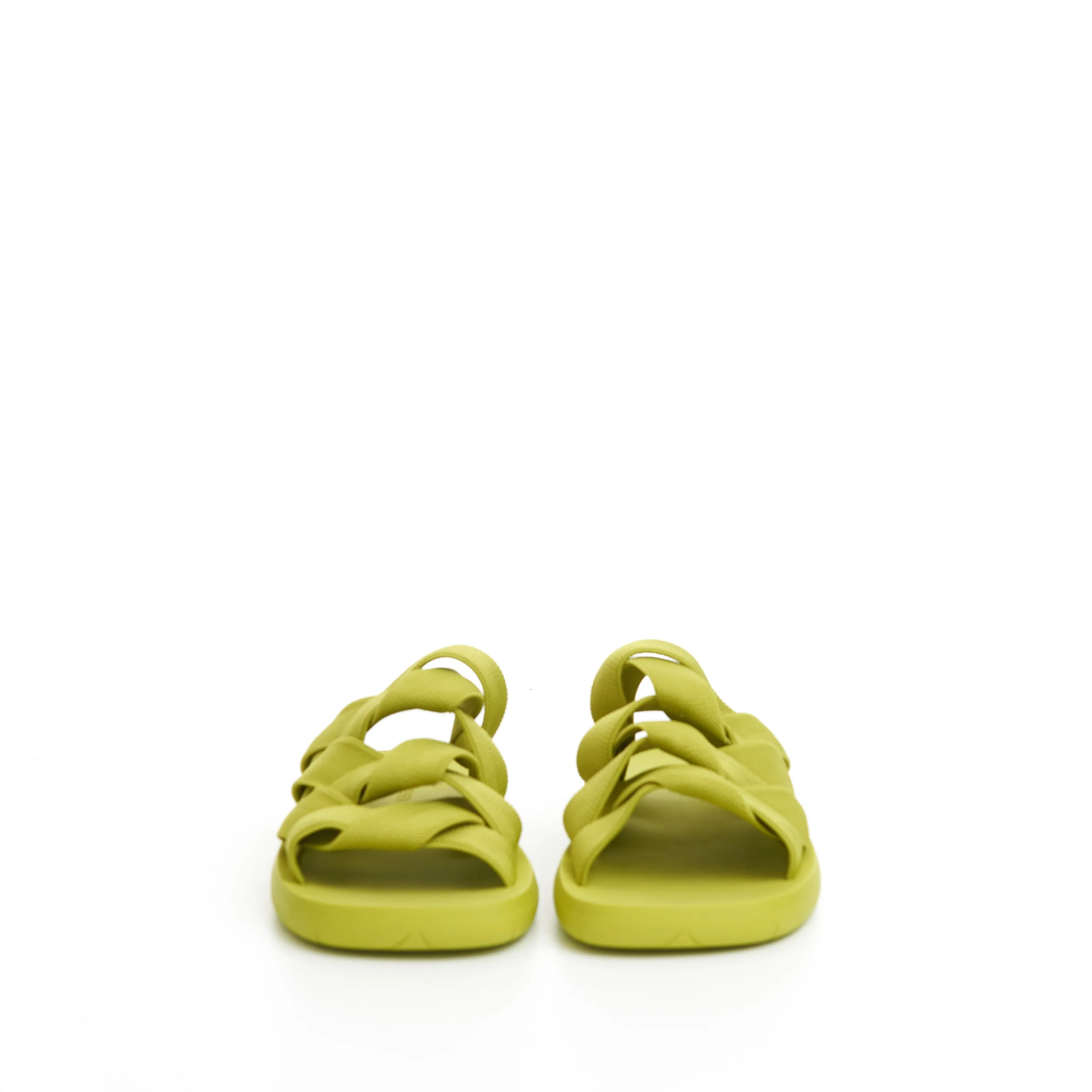 Men's Plat Mule Slide Sandals In Kiwi Green