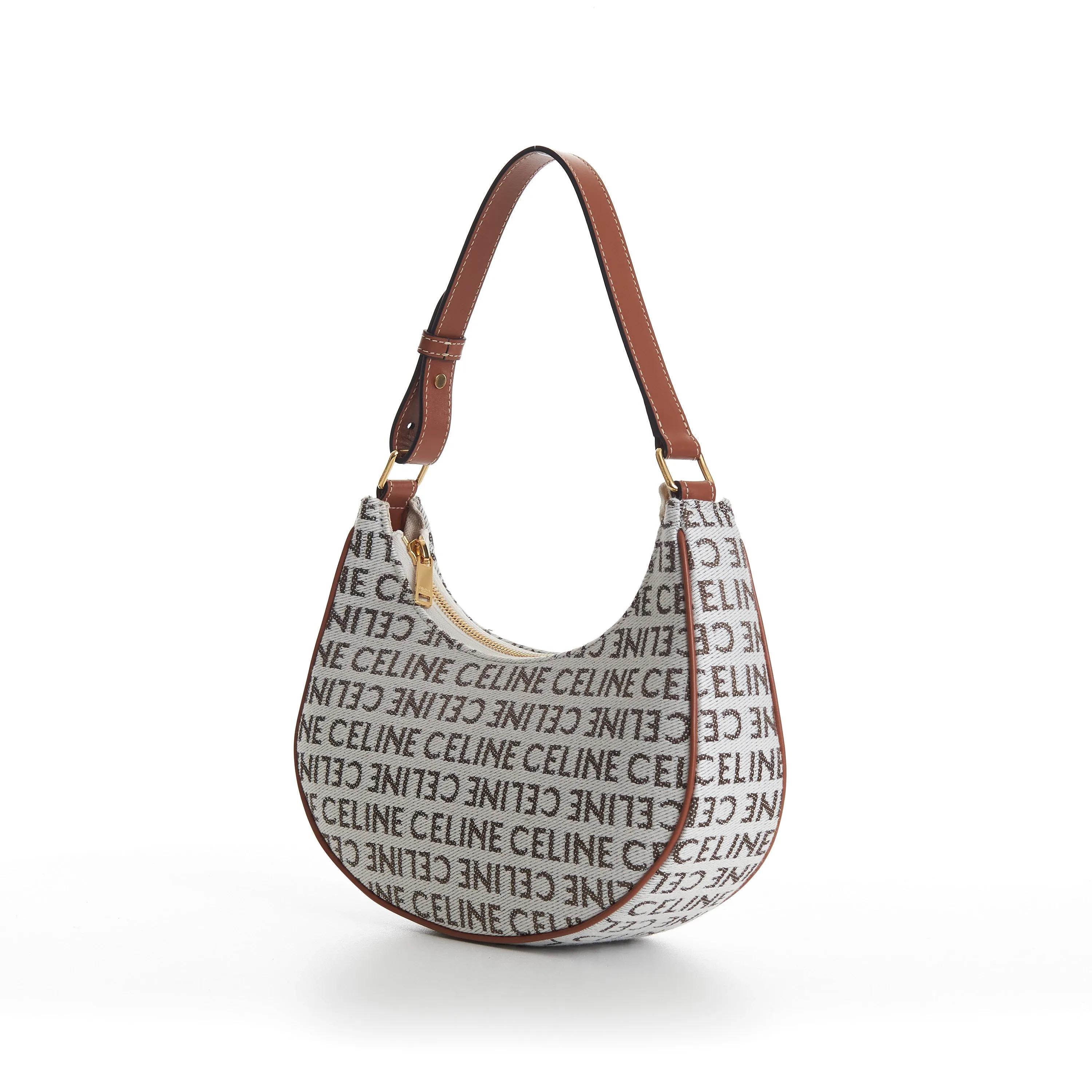 Natural/Tan Brown Ava Bag - Textile, Celine All-Over