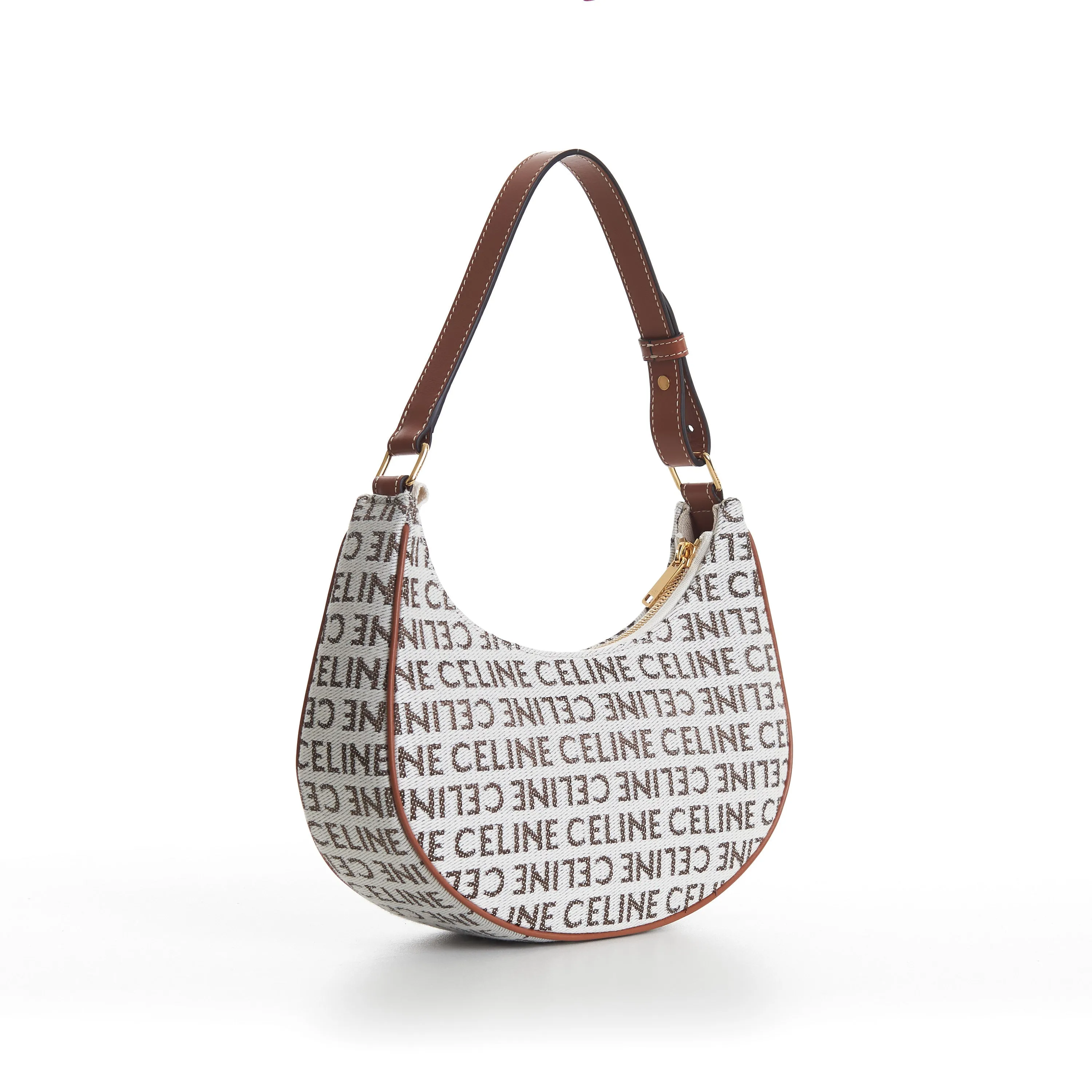 Natural/Tan Brown Ava Bag - Textile, Celine All-Over