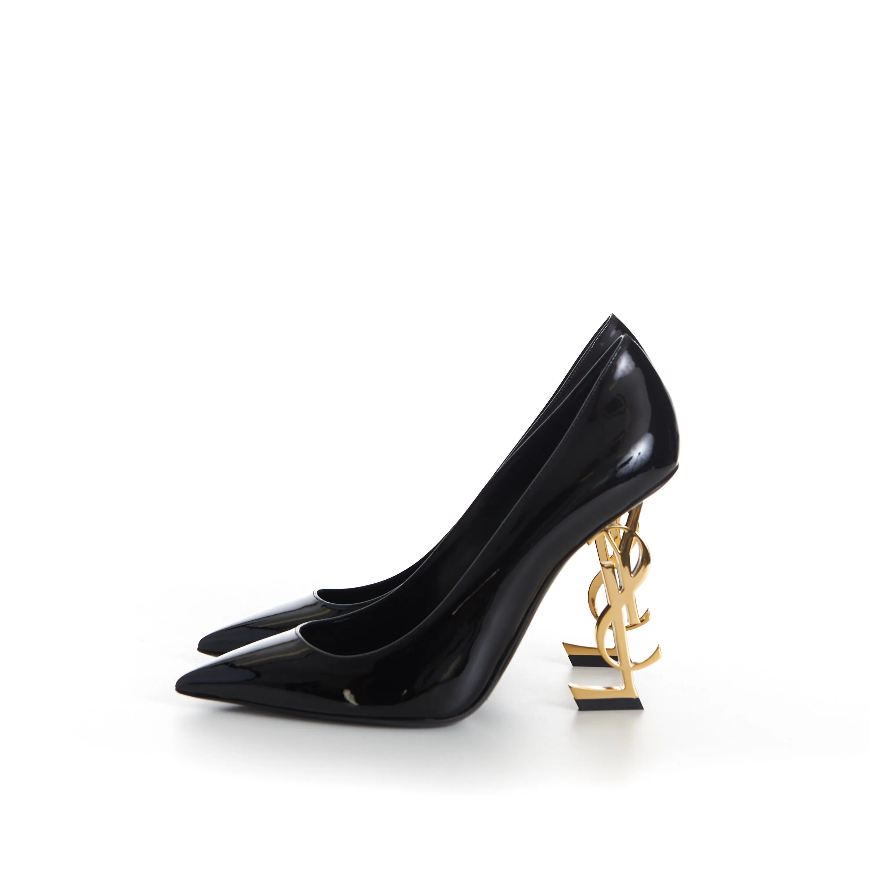 Opyum Pumps - Black Patent leather, YSL Cassandre Heel