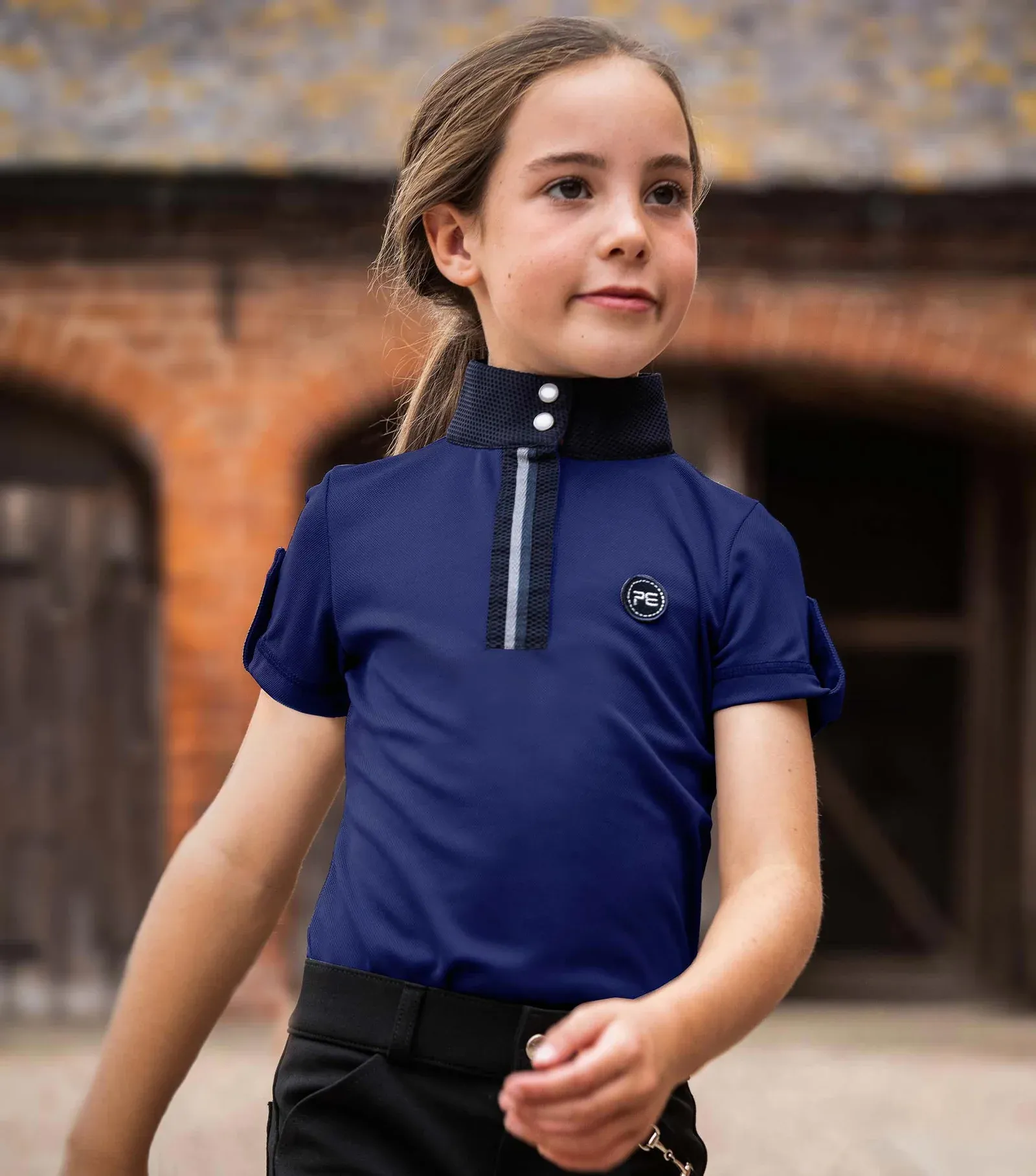 PEI Amia Girls Riding Shirt (Blue)