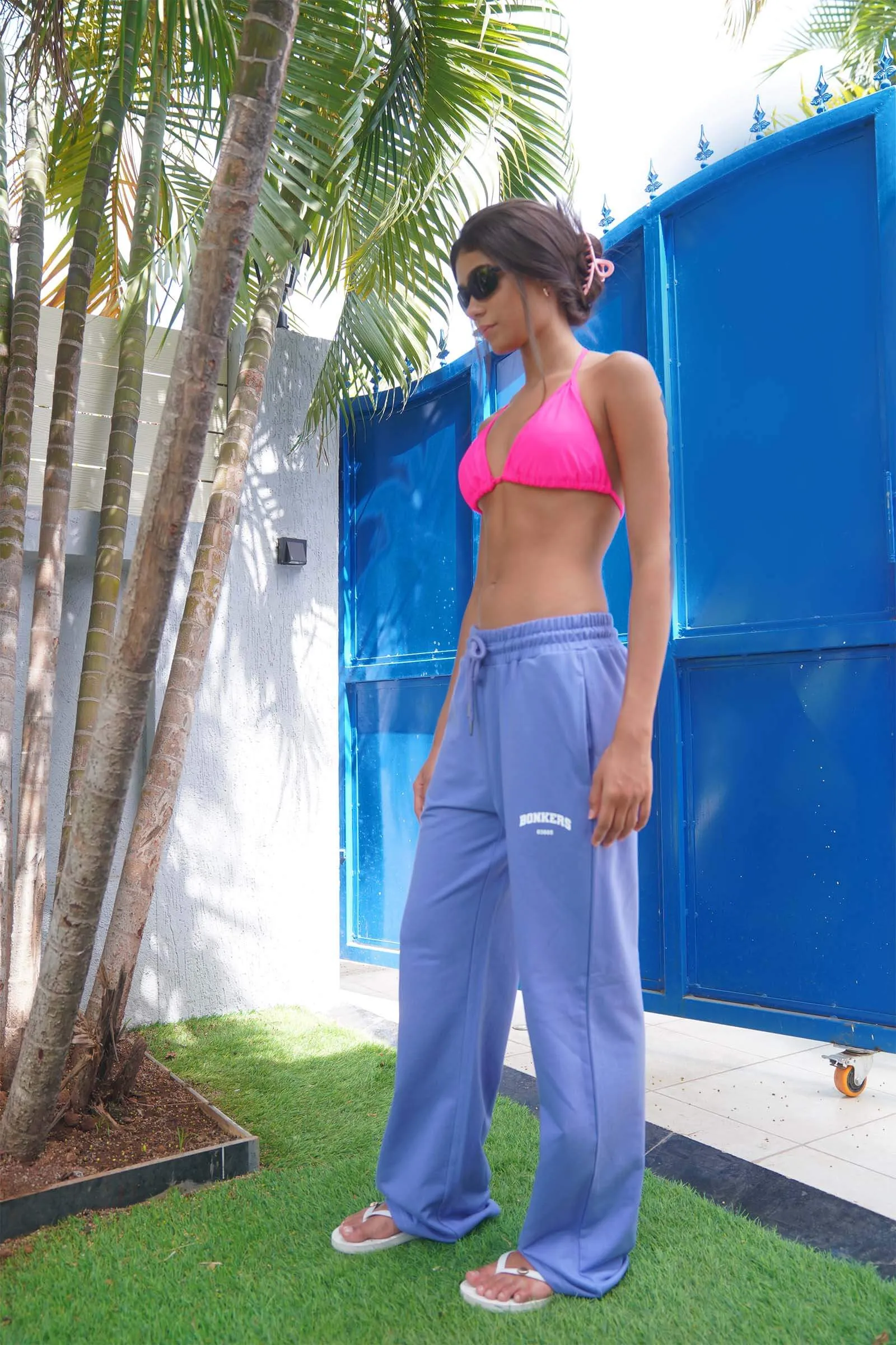 Periwinkle Wide-Leg Pants