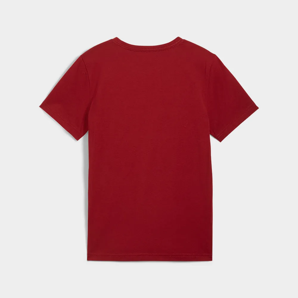 Puma Kids Essentials 2 Tone Logo Tee Red/Multi _ 182024 _ Red