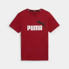 Puma Kids Essentials 2 Tone Logo Tee Red/Multi _ 182024 _ Red