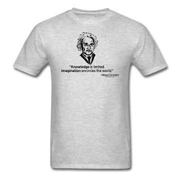 "Albert Einstein: Knowledge Quote" - Men's T-Shirt