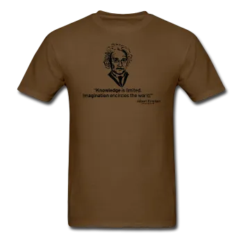 "Albert Einstein: Knowledge Quote" - Men's T-Shirt