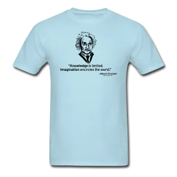 "Albert Einstein: Knowledge Quote" - Men's T-Shirt