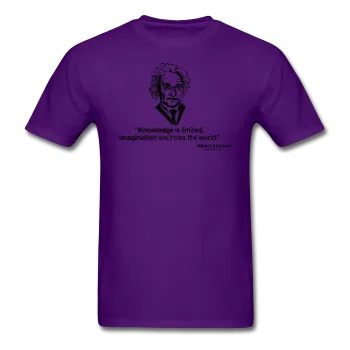 "Albert Einstein: Knowledge Quote" - Men's T-Shirt