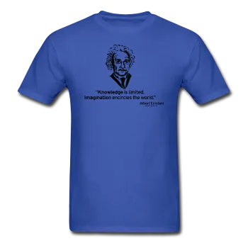 "Albert Einstein: Knowledge Quote" - Men's T-Shirt