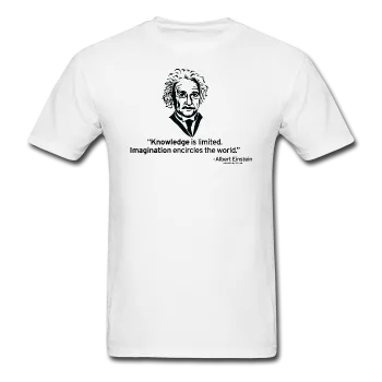 "Albert Einstein: Knowledge Quote" - Men's T-Shirt