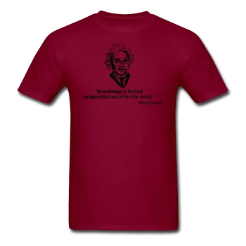 "Albert Einstein: Knowledge Quote" - Men's T-Shirt