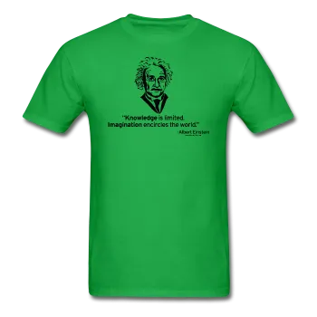 "Albert Einstein: Knowledge Quote" - Men's T-Shirt