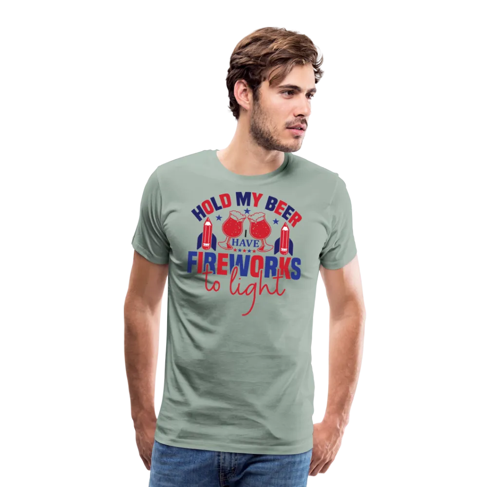 "Hold My Beer" 4th of July Men's Premium T-Shirt