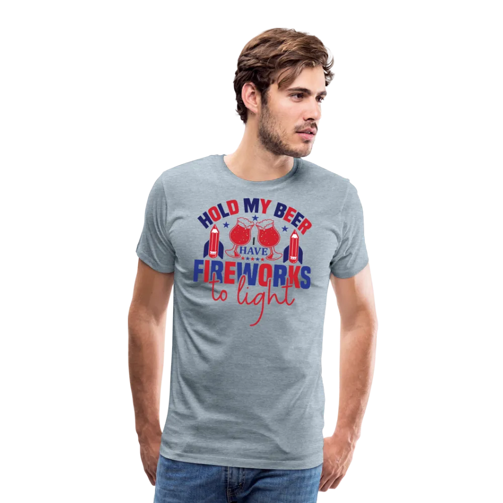 "Hold My Beer" 4th of July Men's Premium T-Shirt