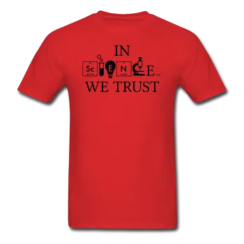 "In Science We Trust" (black) - Men's T-Shirt