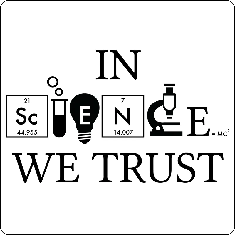 "In Science We Trust" (black) - Men's T-Shirt