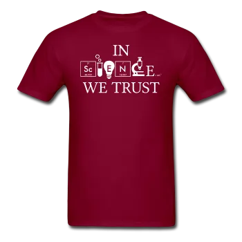 "In Science We Trust" (white) - Men's T-Shirt