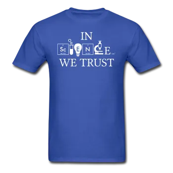 "In Science We Trust" (white) - Men's T-Shirt