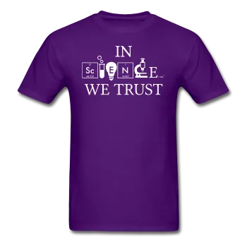 "In Science We Trust" (white) - Men's T-Shirt