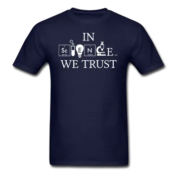 "In Science We Trust" (white) - Men's T-Shirt