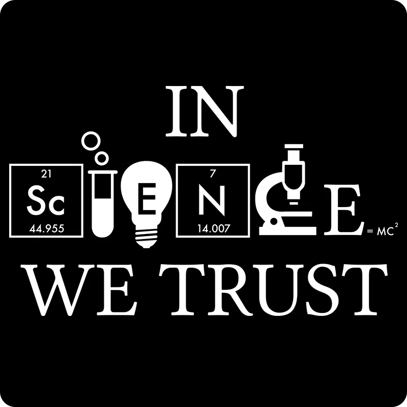 "In Science We Trust" (white) - Men's T-Shirt