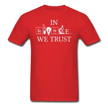 "In Science We Trust" (white) - Men's T-Shirt