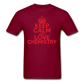 "Keep Calm and Love Chemistry" (red) - Men's T-Shirt