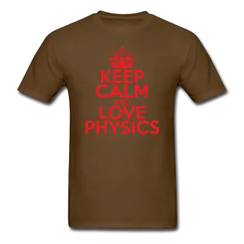 "Keep Calm and Love Physics" (red) - Men's T-Shirt