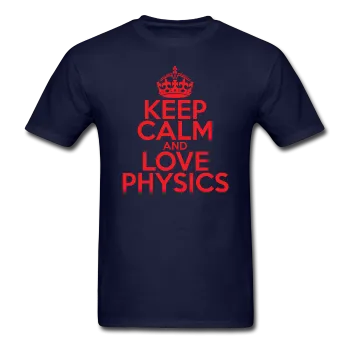 "Keep Calm and Love Physics" (red) - Men's T-Shirt