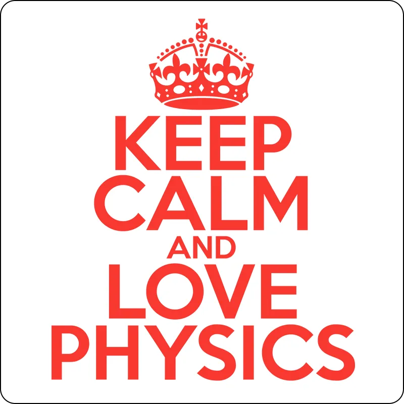 "Keep Calm and Love Physics" (red) - Men's T-Shirt