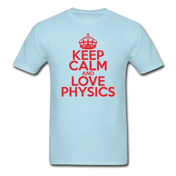 "Keep Calm and Love Physics" (red) - Men's T-Shirt