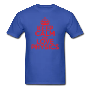 "Keep Calm and Love Physics" (red) - Men's T-Shirt