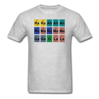 "Lady Gaga Periodic Table" - Men's T-Shirt